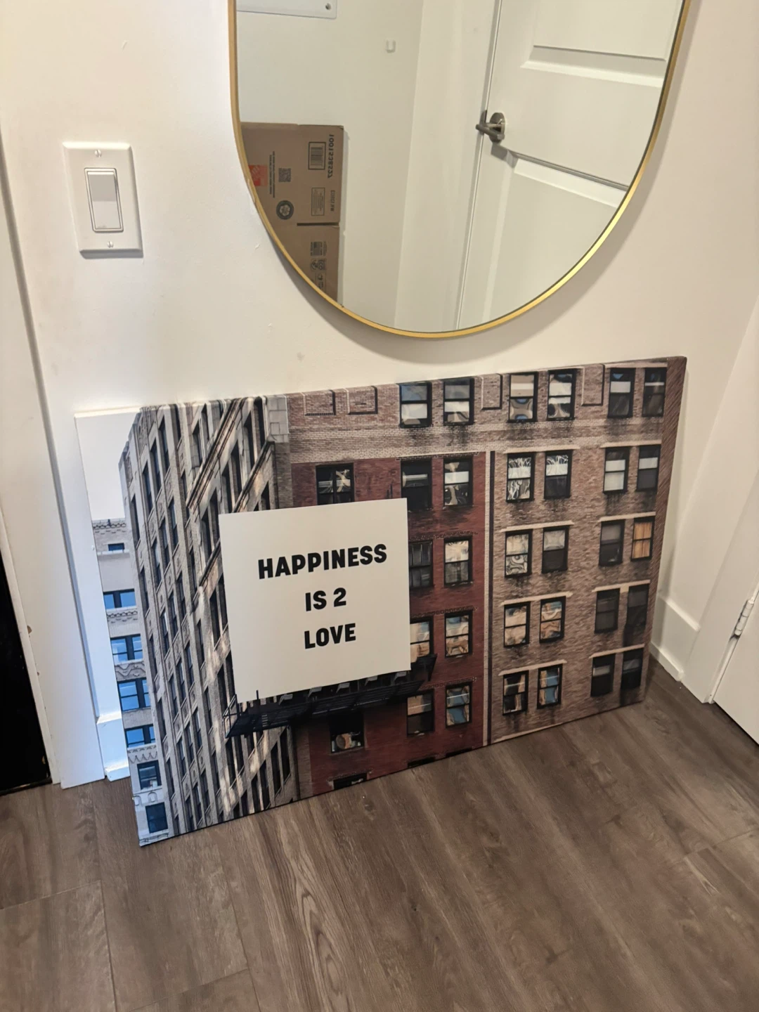 Canvas Print - "Happiness Is 2 Love"