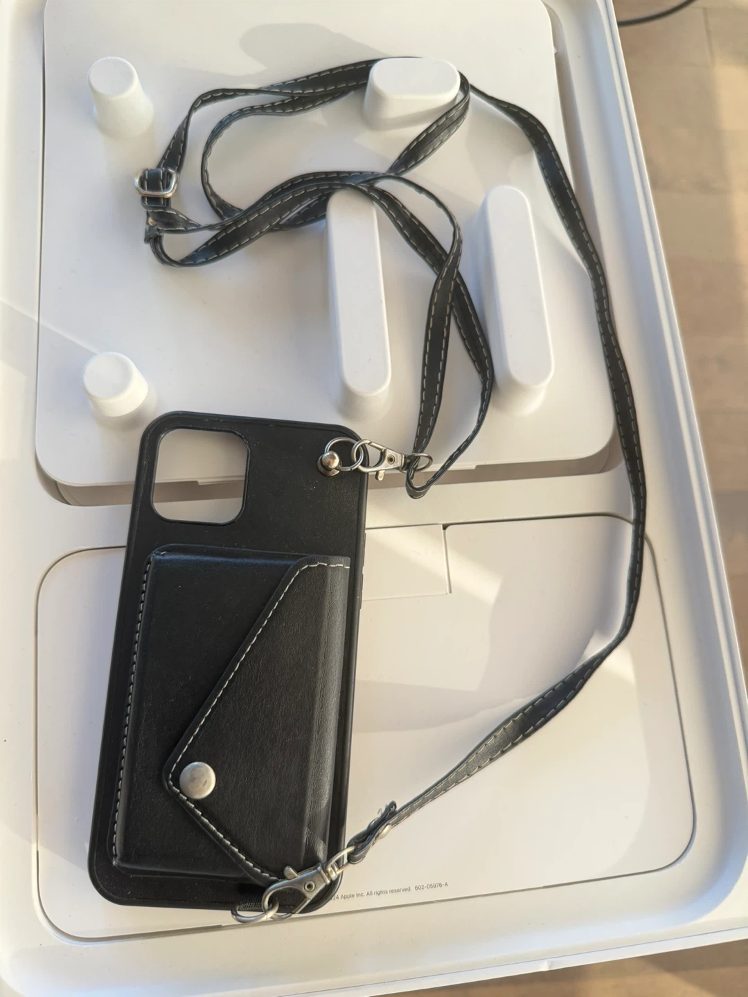 Leather iPhone 12 Case with Card Holder - photo 3