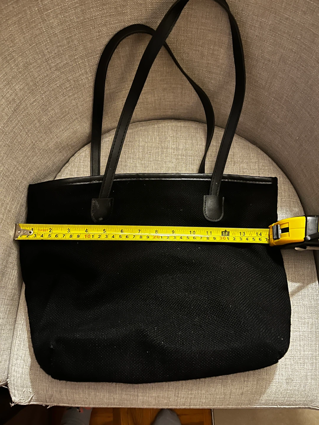 Black Fabric Tote Bag 14” - photo 3