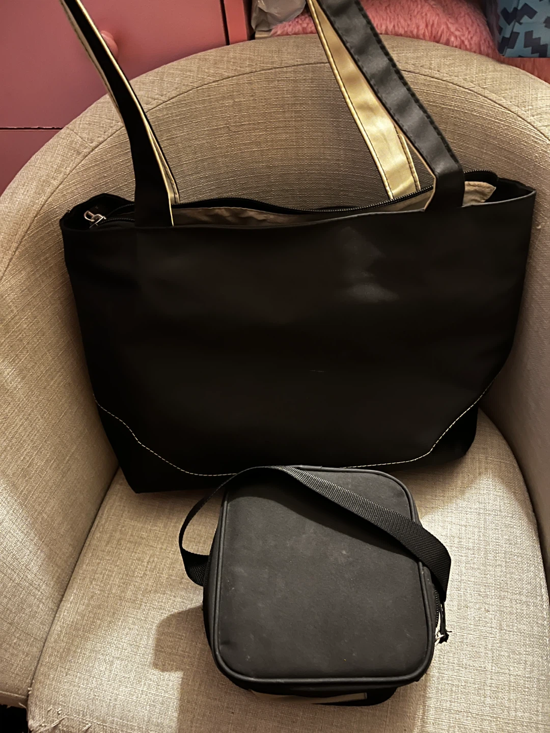 Medela Black Tote Bag with Small Pouch