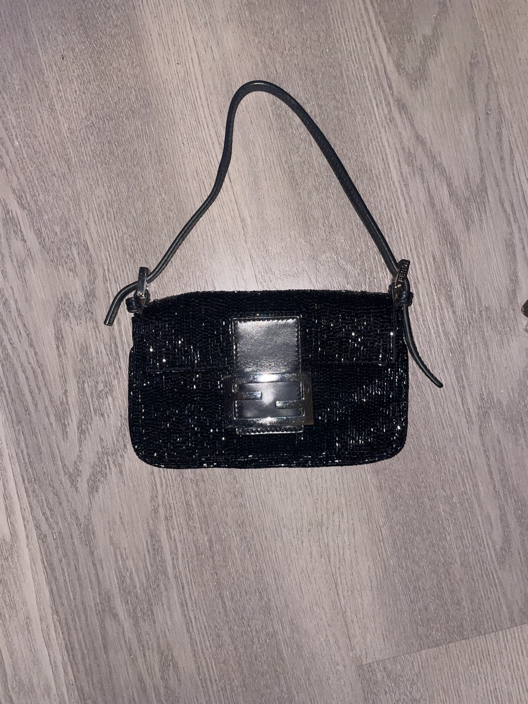 Fendi Black Beaded Baguette Bag - photo 5
