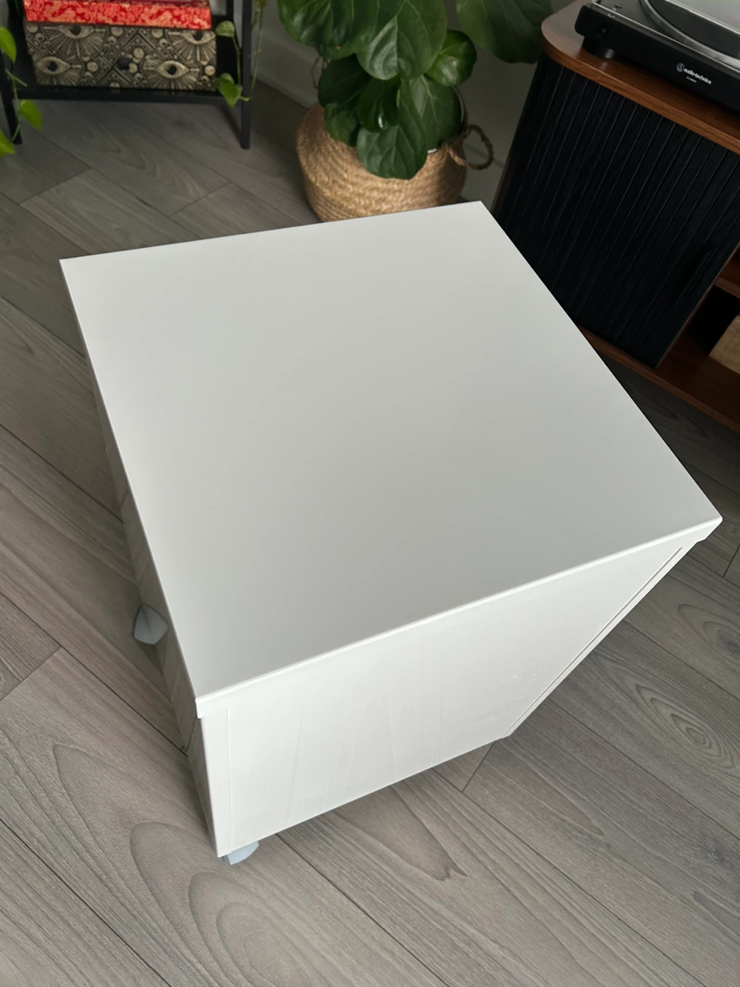 White 3-Drawer Rolling Storage Cabinet - photo 4