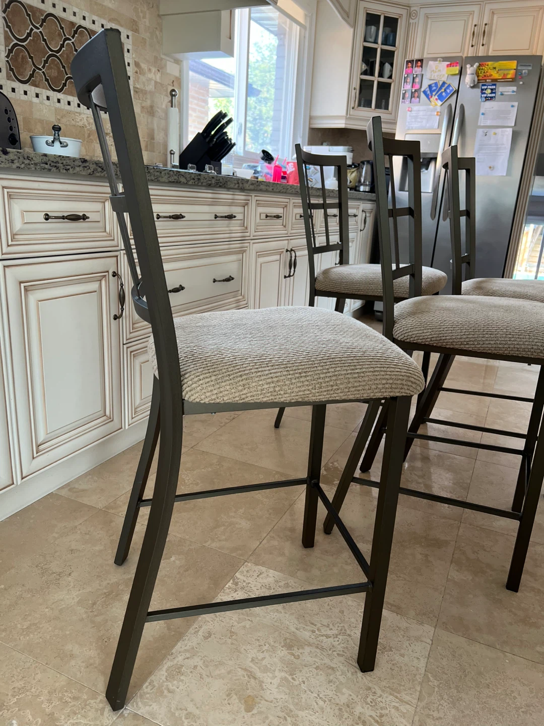 4 Brown Bar Stools-$240 Pls read Description - photo 2