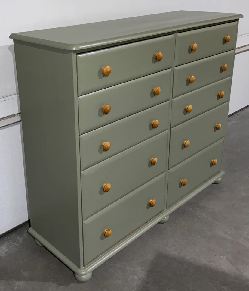 Hardwood Long dresser Acacia Pear & Maple 10 drawers - photo 4