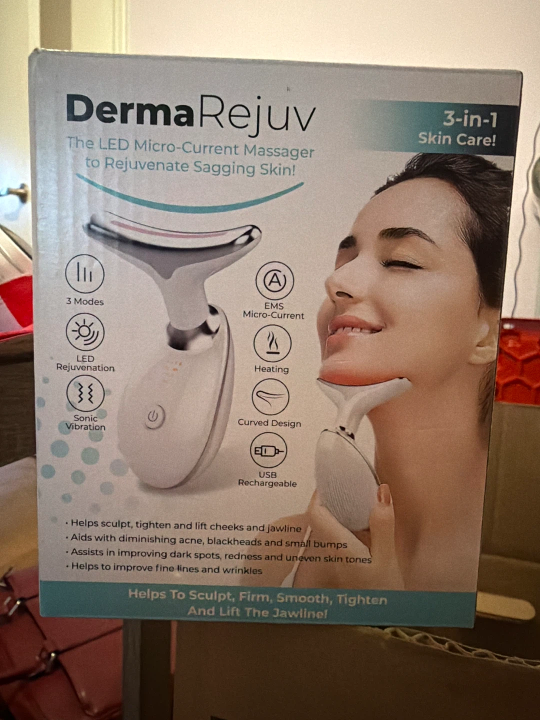 DermaRejuv 3-in-1 LED Micro-Current Massager