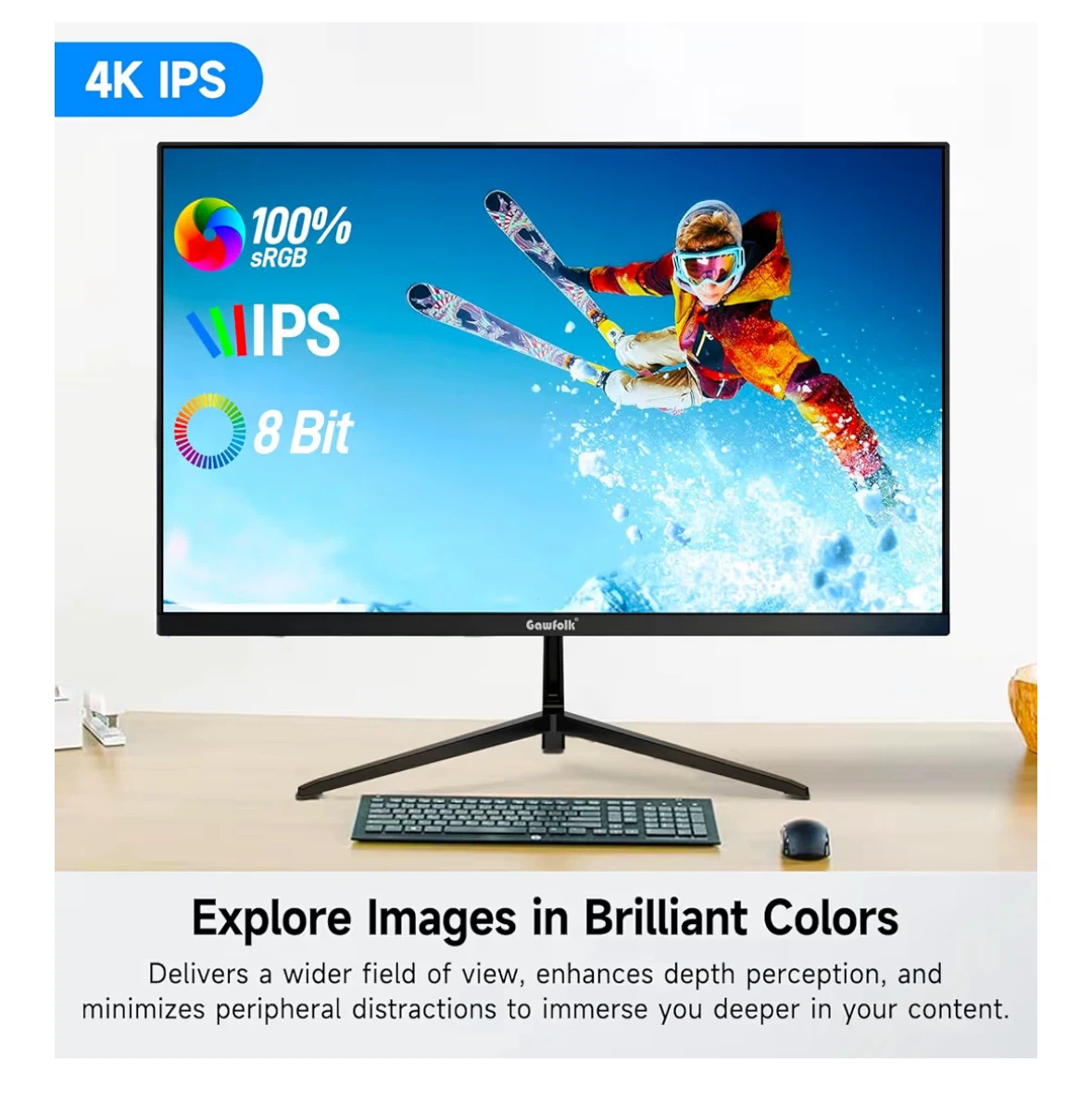 Gowfalk 27" 4K IPS UHD Monitor - photo 3