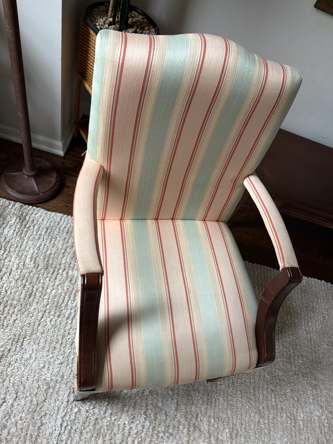 Striped Accent Chair pink, cream, baby blue - photo 3
