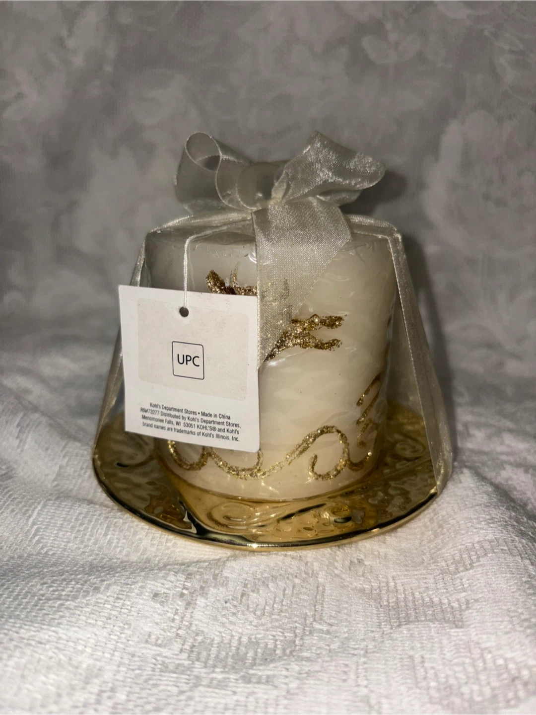 Decorative Candle with Gold Reindeer - photo 3