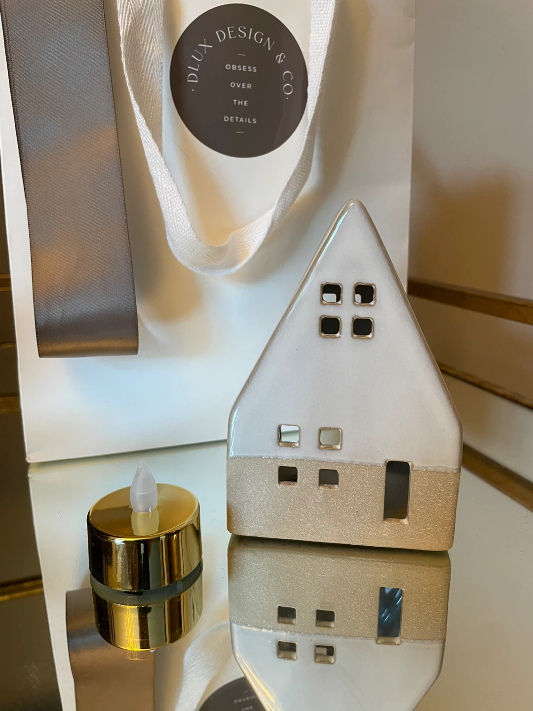 DLux Design & Co. Ceramic House Tealight Holder - photo 2