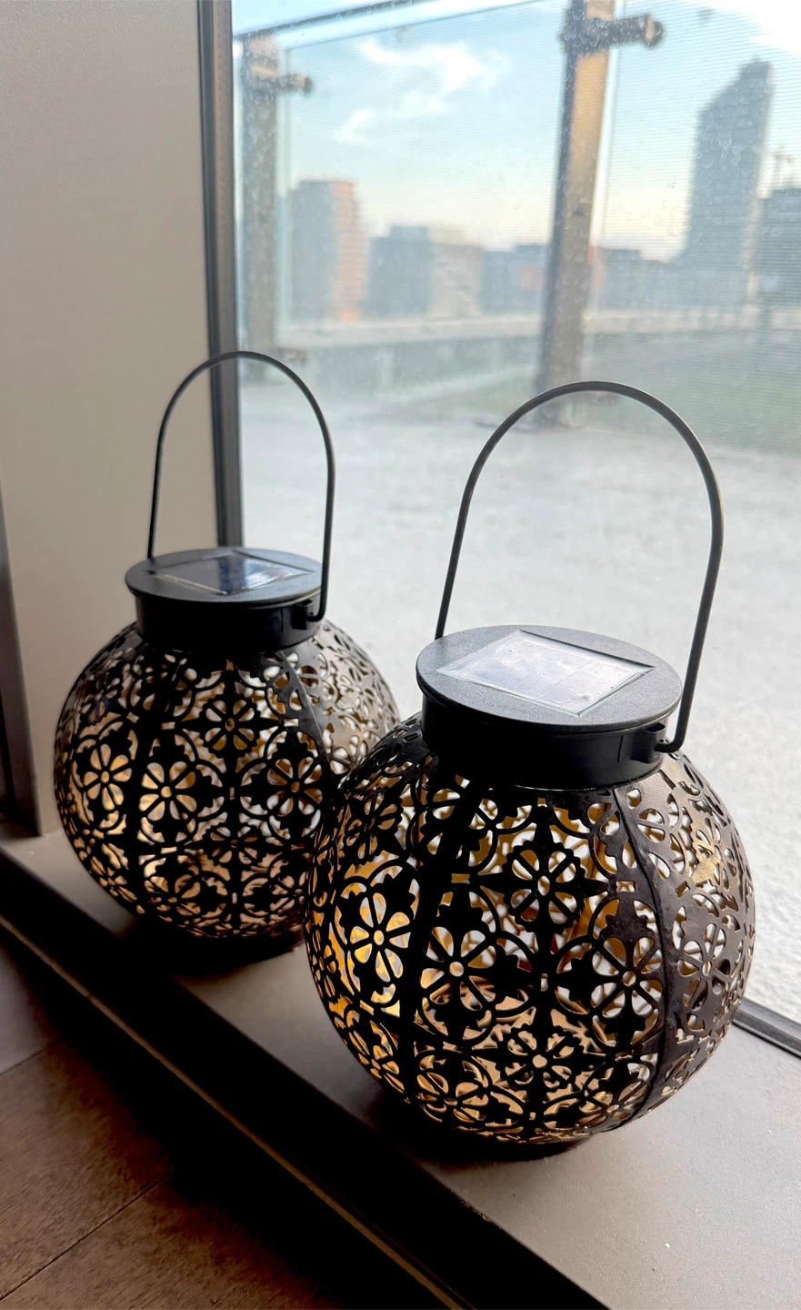 TWO Solar Powered Moroccan Style Lanterns - photo 2
