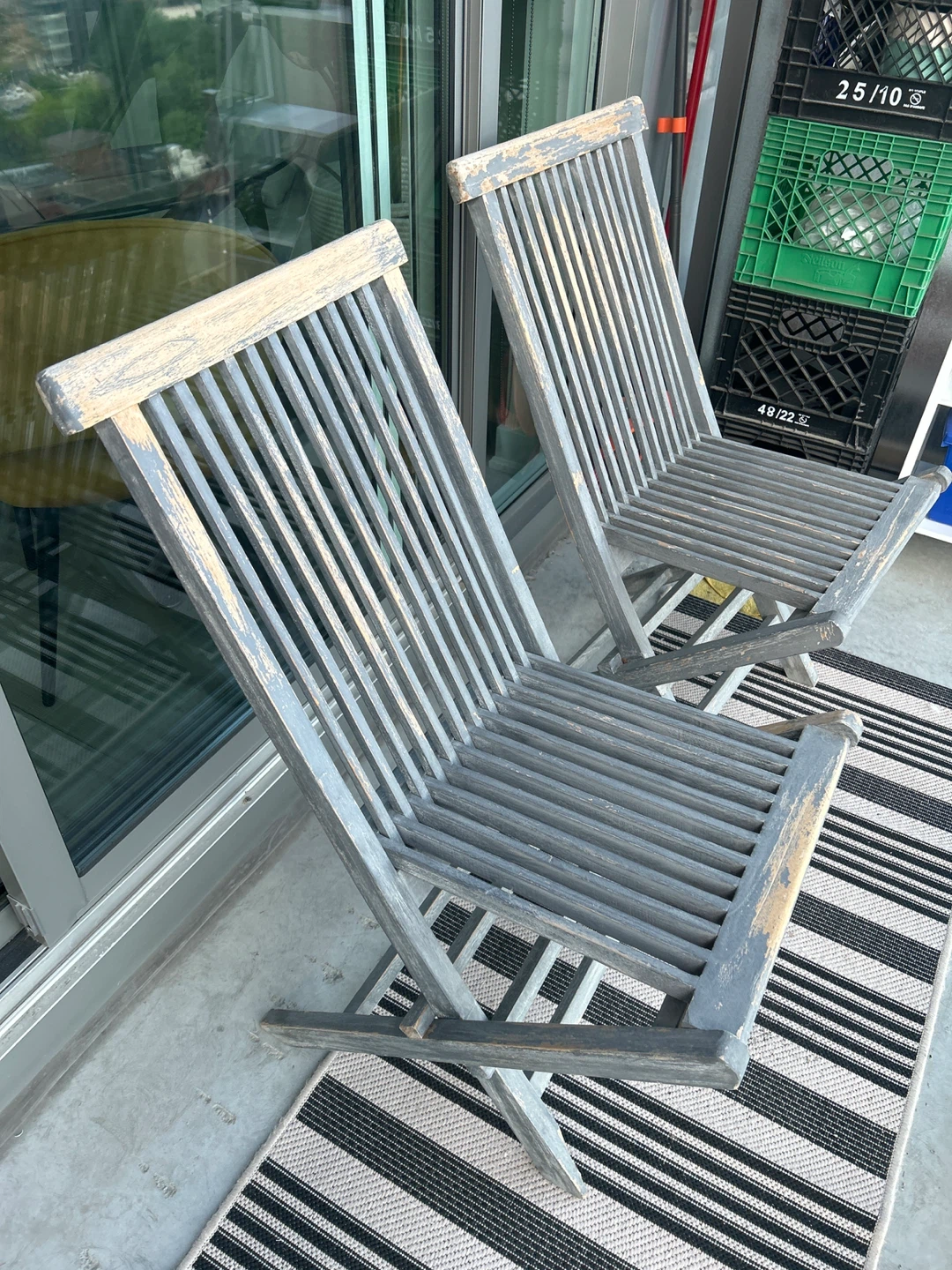 Set of 2 Wooden Folding Chairs - photo 2