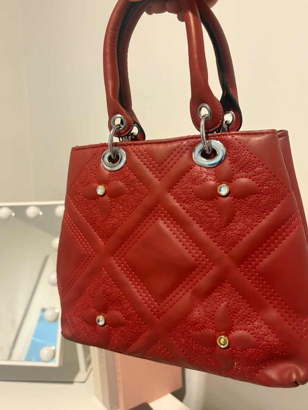 Red Quilted Handbag - photo 2