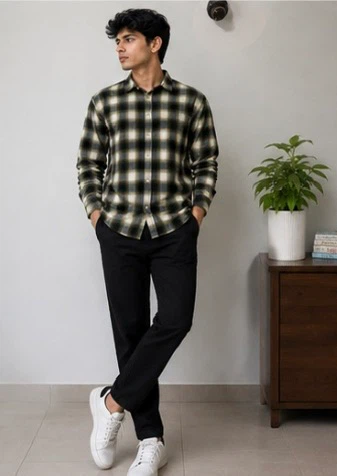 H&M Plaid Flannel Shirt Size L - photo 2