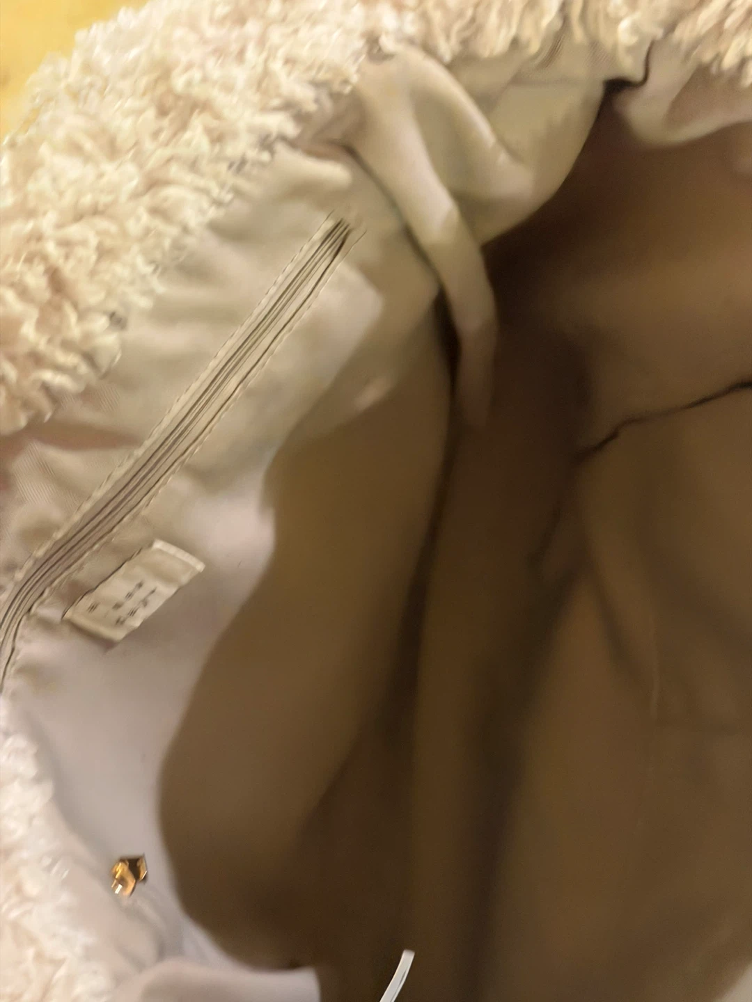 Cream Sherpa Tote Bag - photo 4