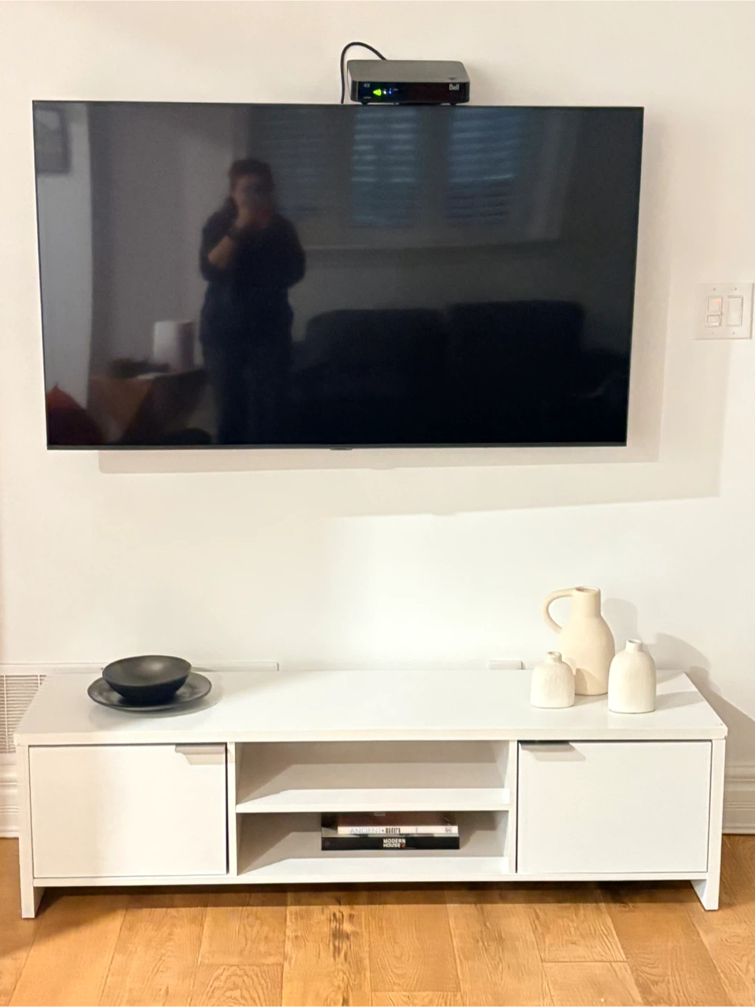White Media Console Unit