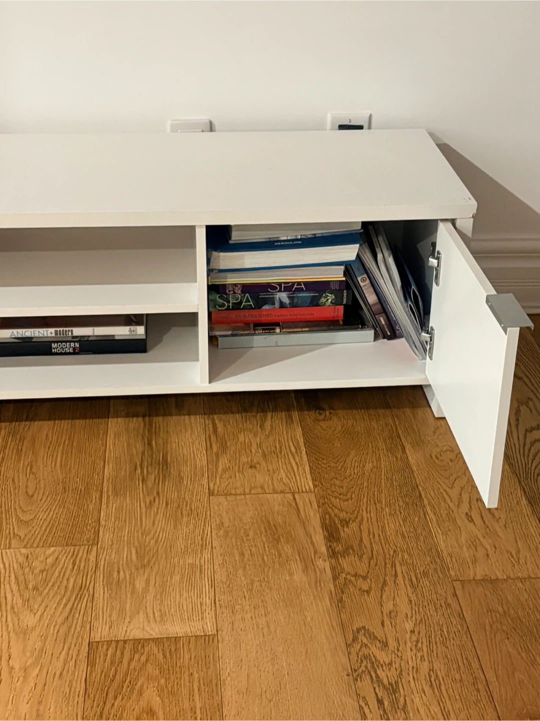 White Media Console Unit - photo 2