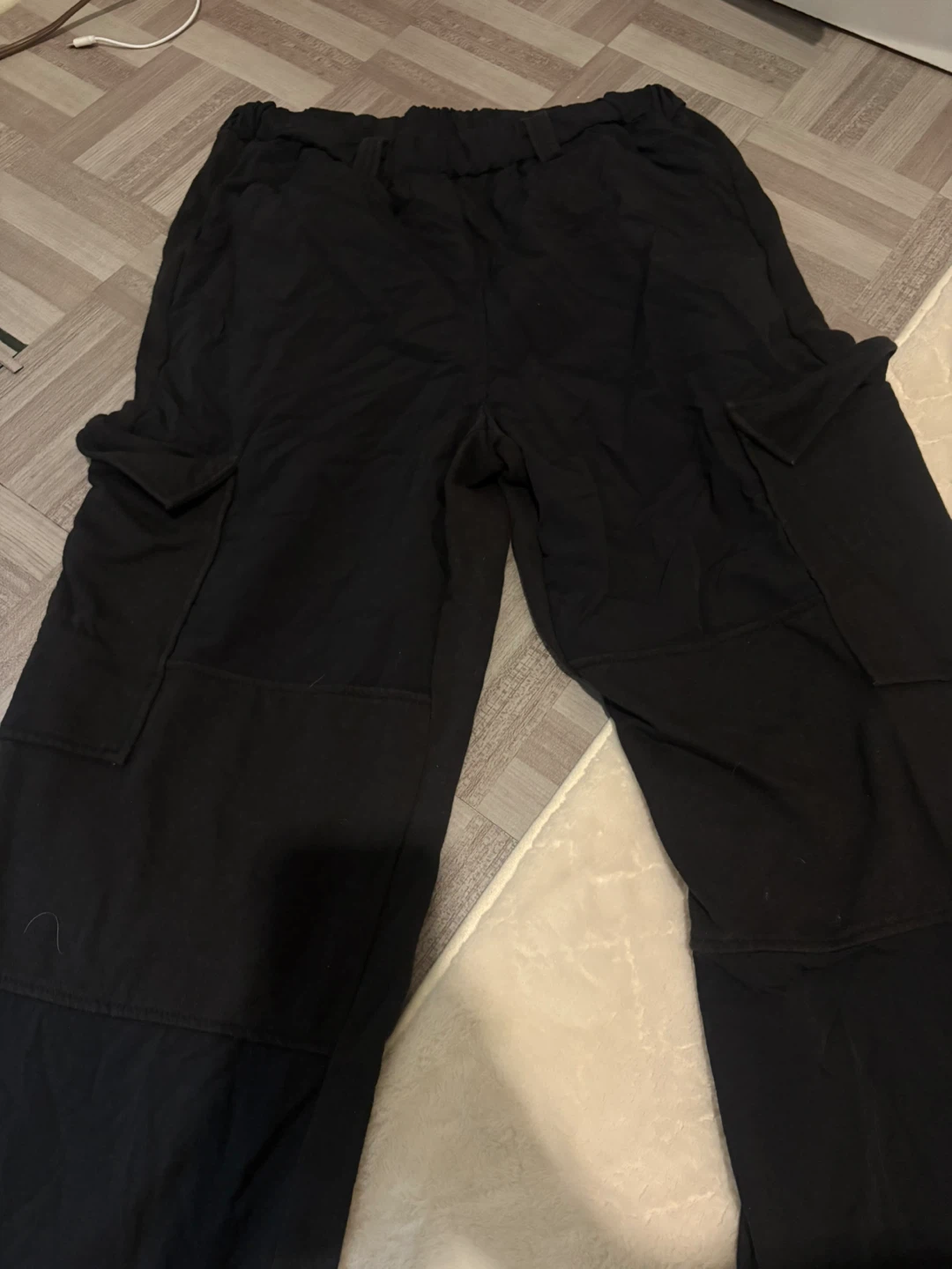 Forever 21 Black Cargo Pants Size L - photo 2