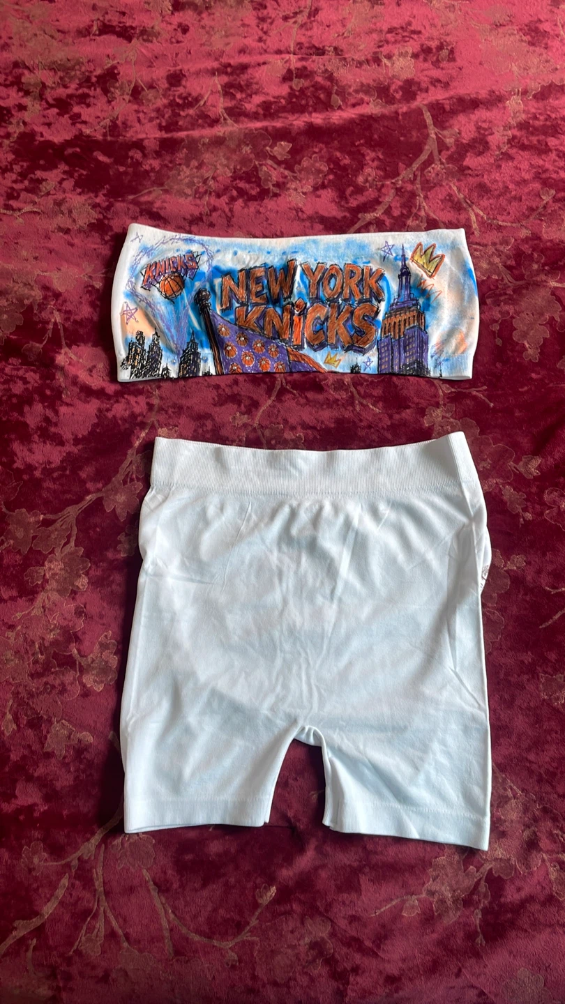New York Knicks Tube Top & Shorts Set
