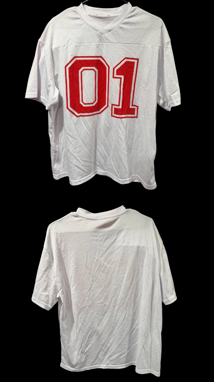 White Jersey with Red "01"