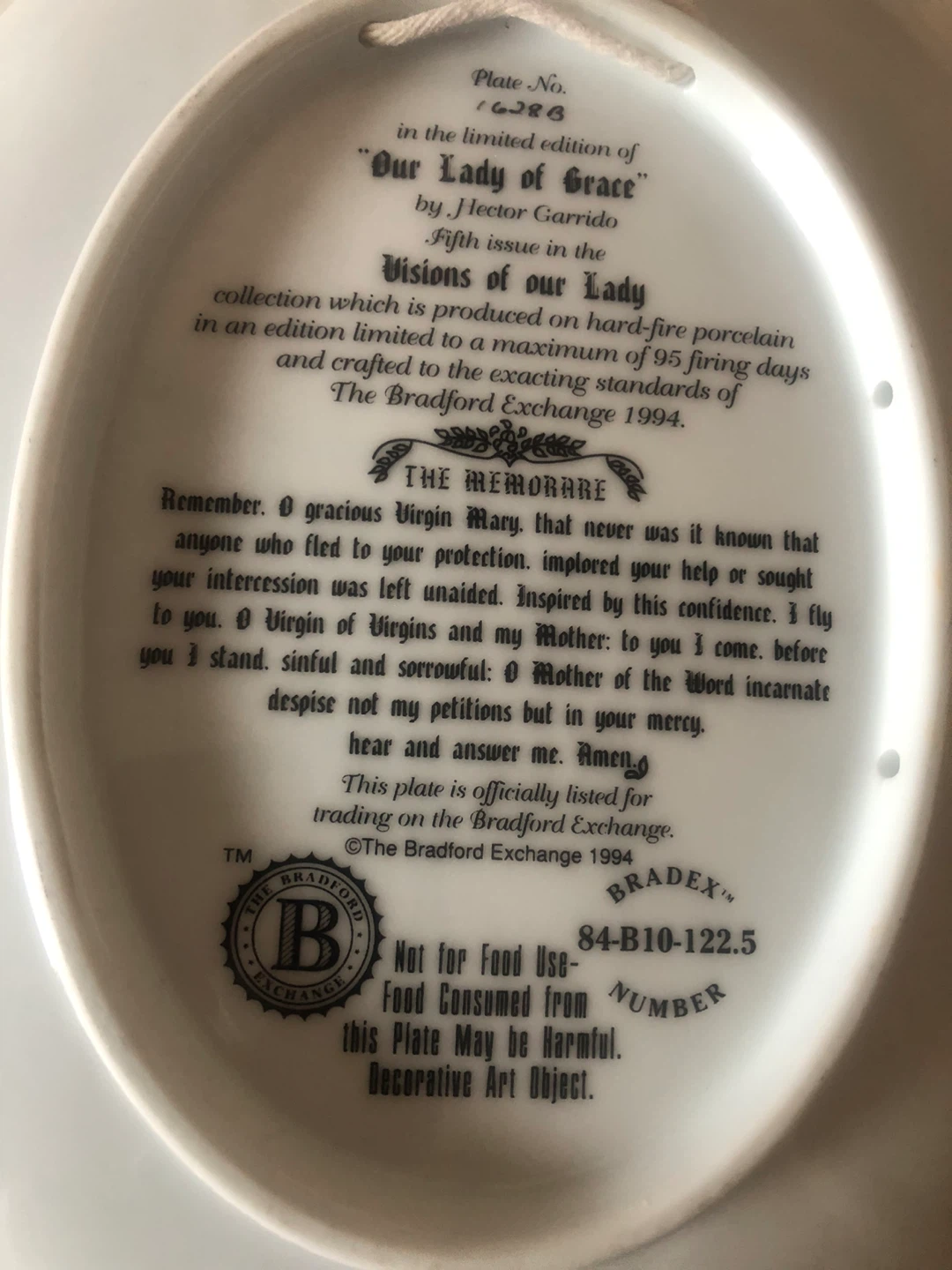 The Bradford Exchange Our Lady of Grace Decorative Plate - photo 3