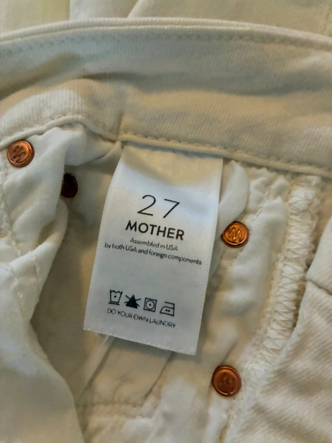 MOTHER High Waisted "Whipping The Cream" Jeans Size 27 - photo 4