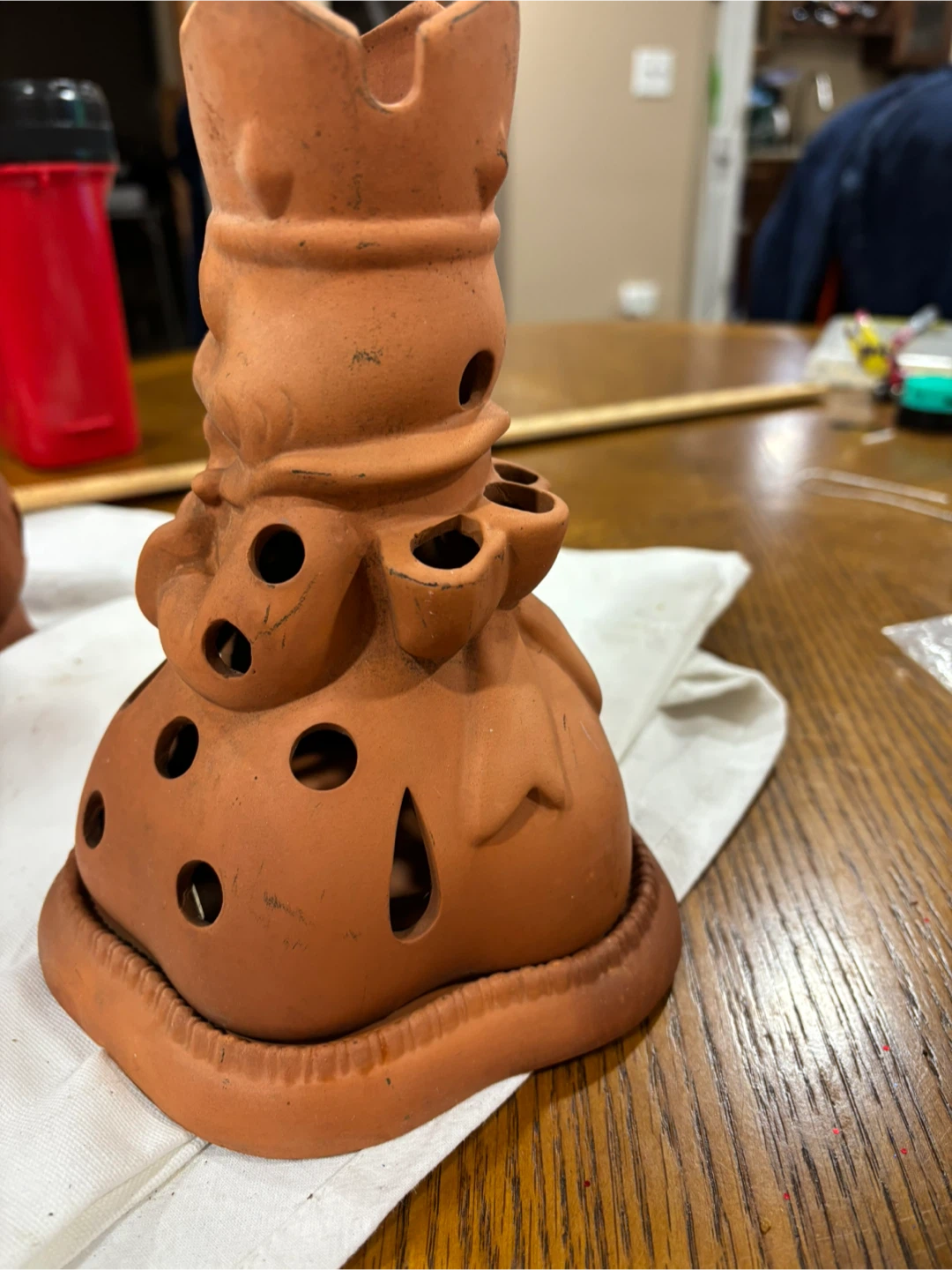 Retired Partylite Terracotta Frogs Lanterns Figurine - photo 2