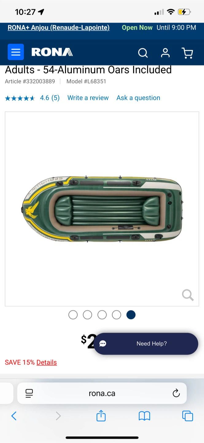 Intex Seahawk 4 Inflatable Boat Set - photo 2