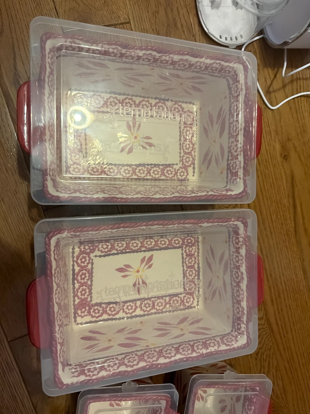 Temptations Ceramic Baking Dish Set with Lids - photo 4