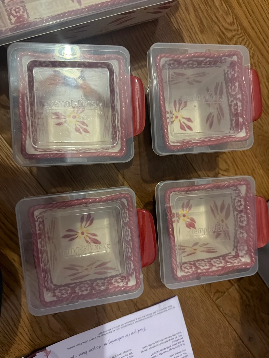 Temptations Ceramic Baking Dish Set with Lids - photo 5