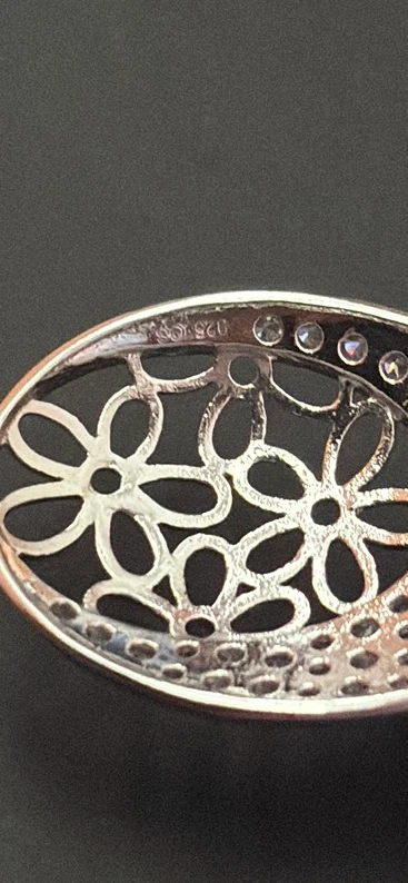 Silver 925 Pendant Necklace with Flower Design - photo 4