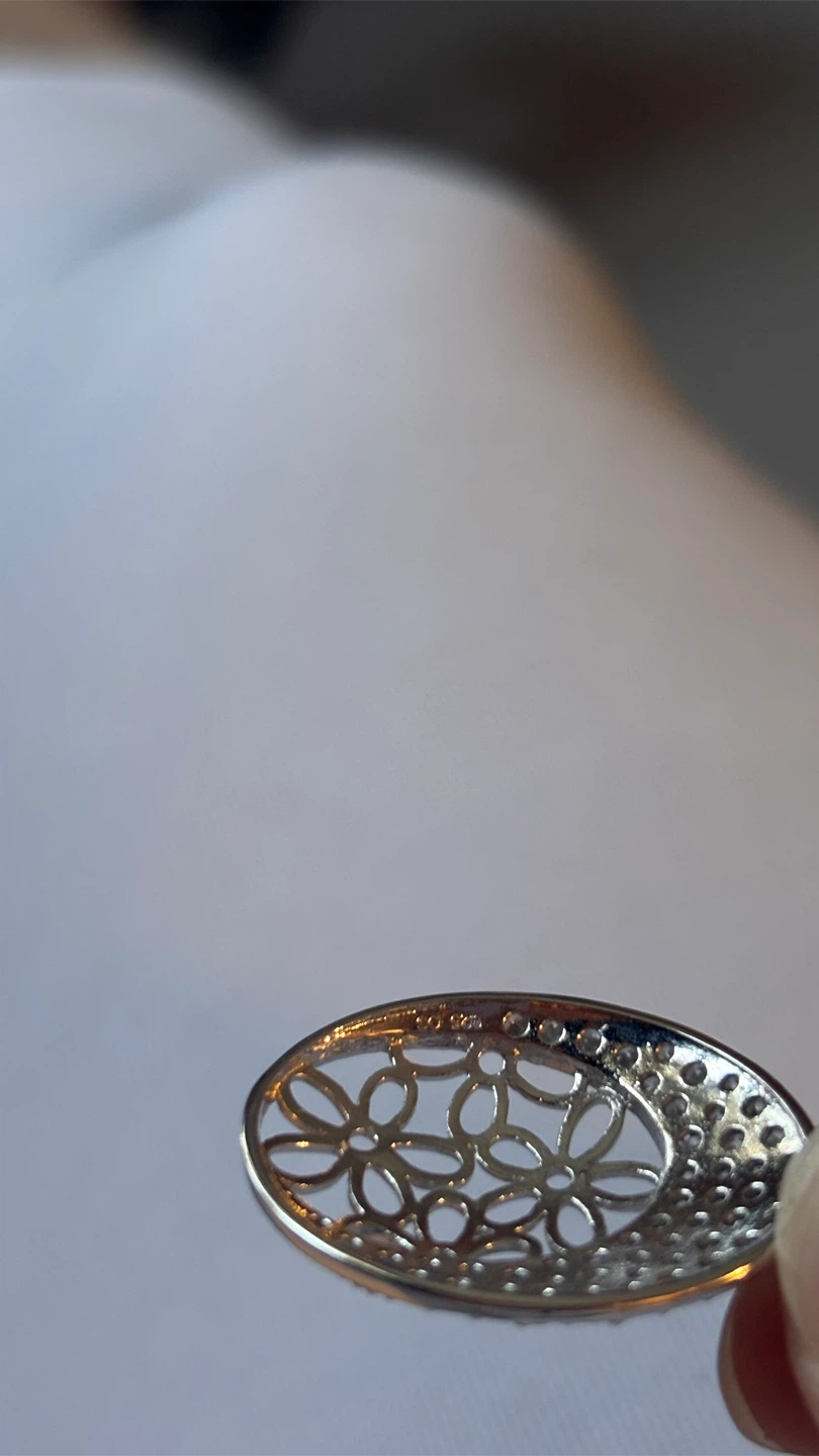 Silver 925 Pendant Necklace with Flower Design - photo 5