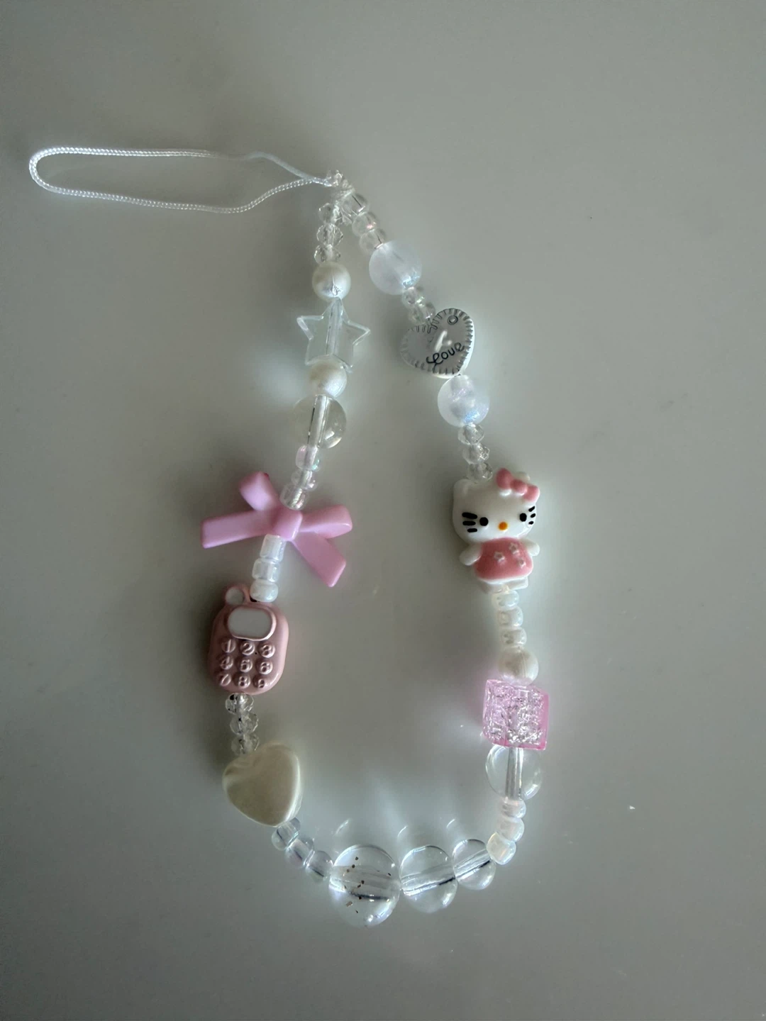 Brand New Hello Kitty Phone Charm Beaded Lanyard
