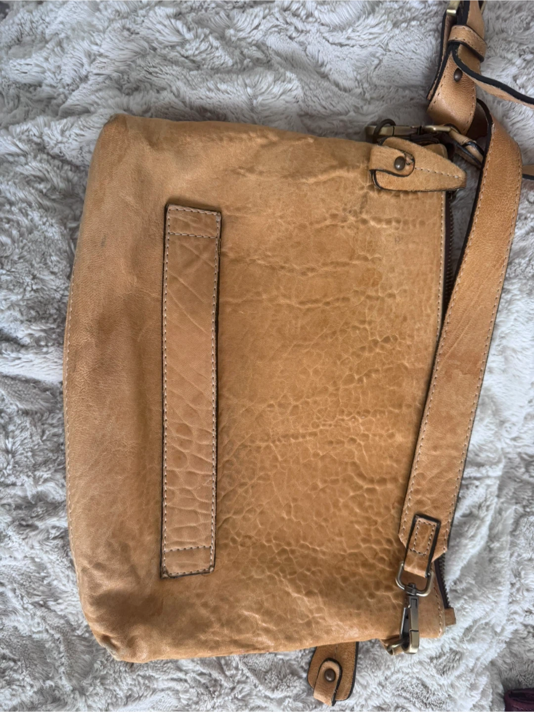 Tan Leather Crossbody Bag