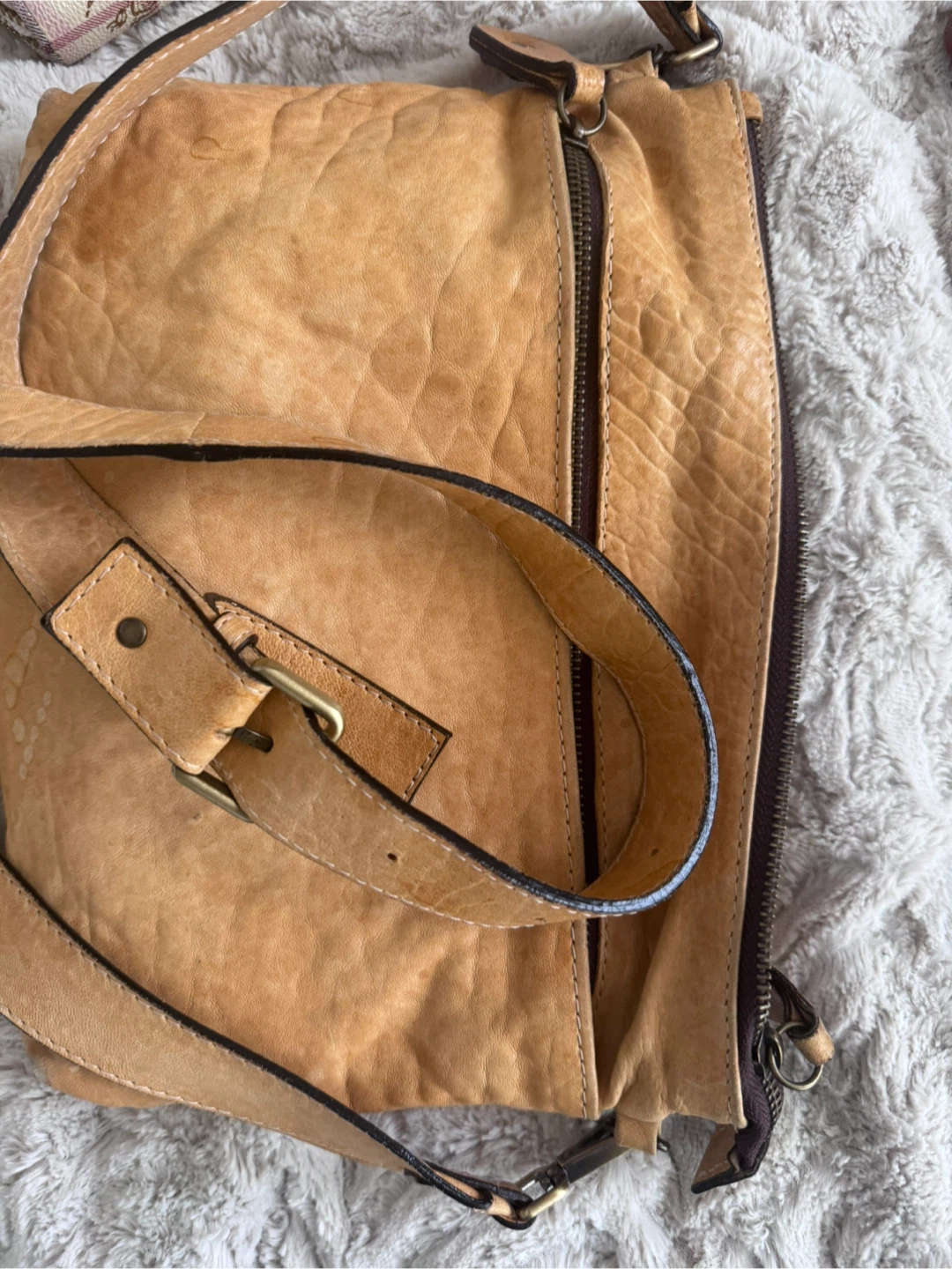 Tan Leather Crossbody Bag - photo 2