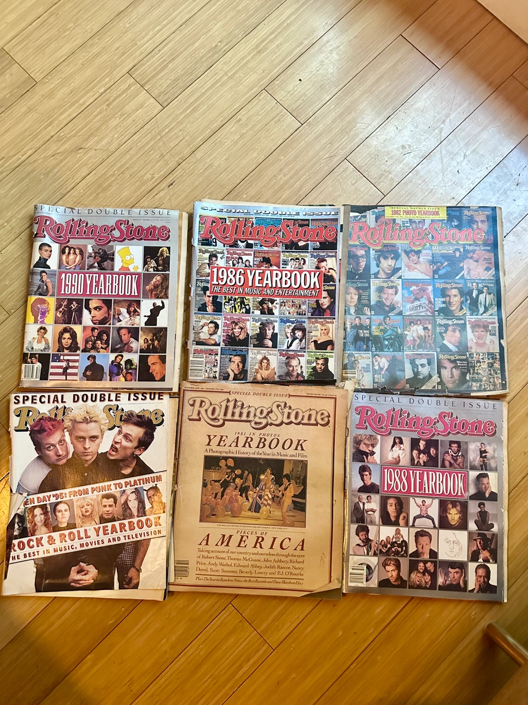 6 VINTAGE ROLLING STONE MAGAZINES