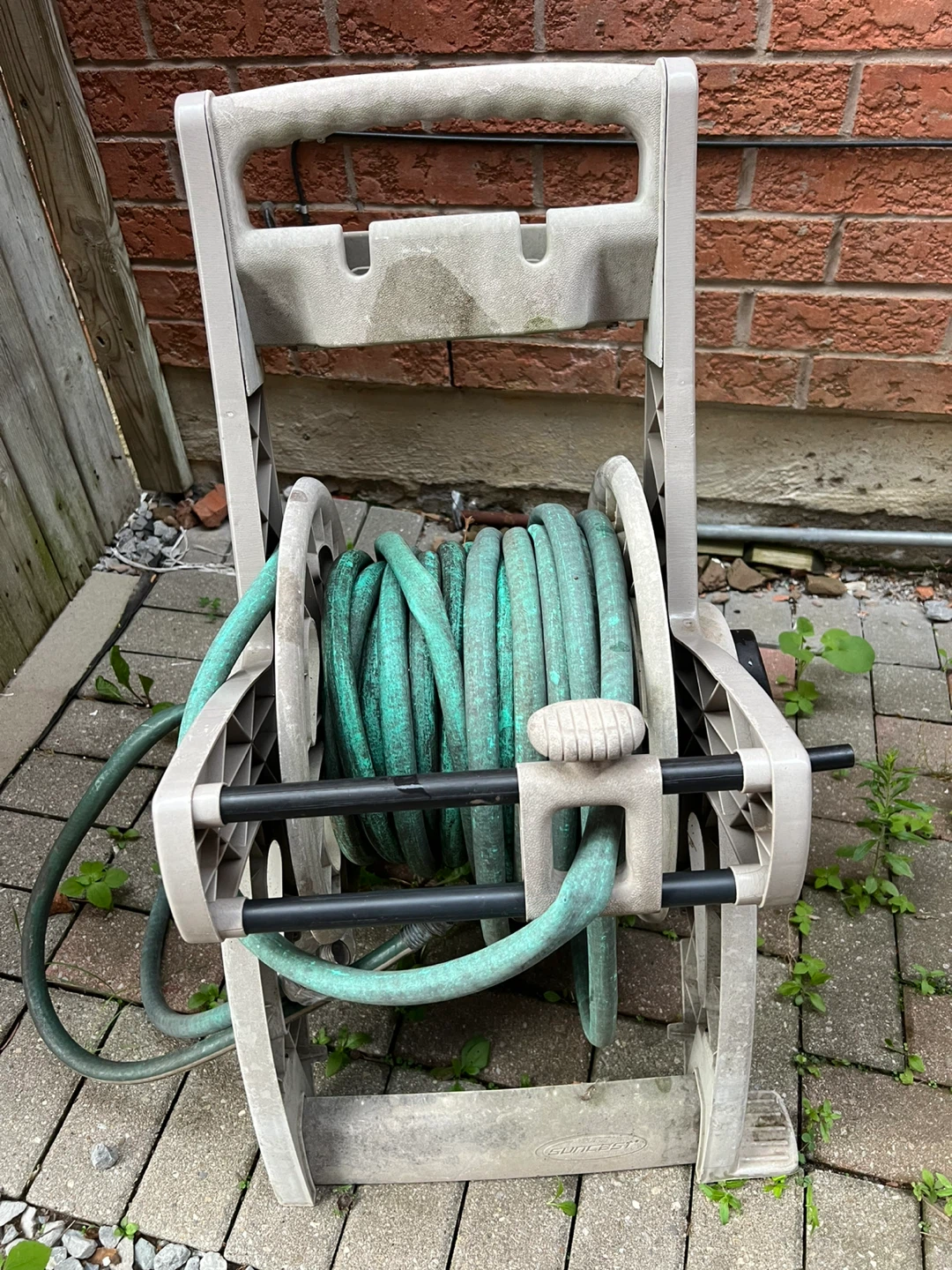 Hose Reel Cart with Green Garden Hose - photo 2