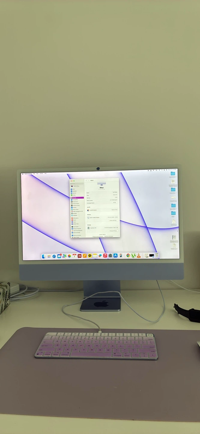 Apple iMac 24” M1 (2021) | Purple | 8GB RAM | 256GB SSD - photo 2