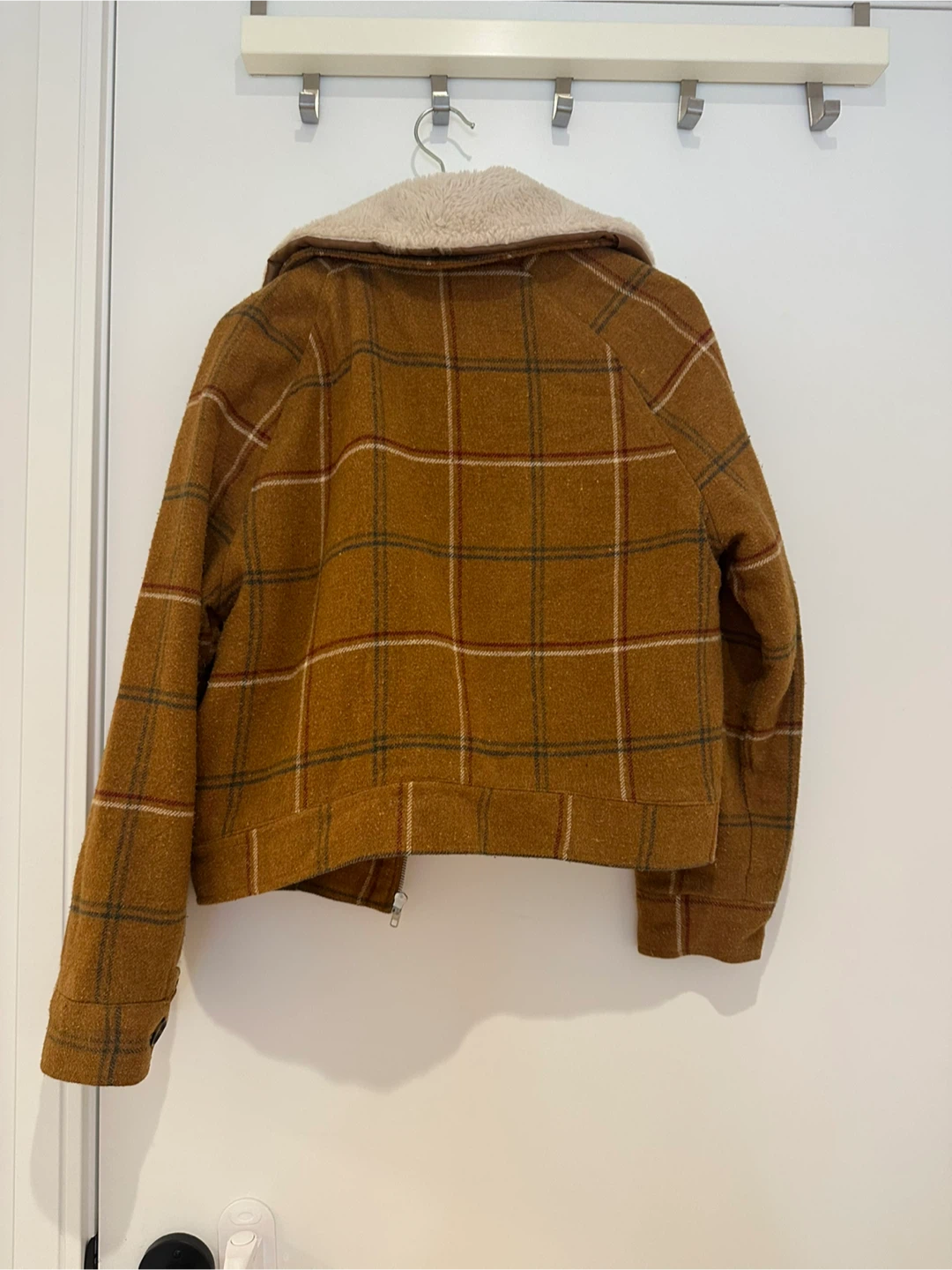 Robin Brown Plaid Jacket with Sherpa Collar - photo 3