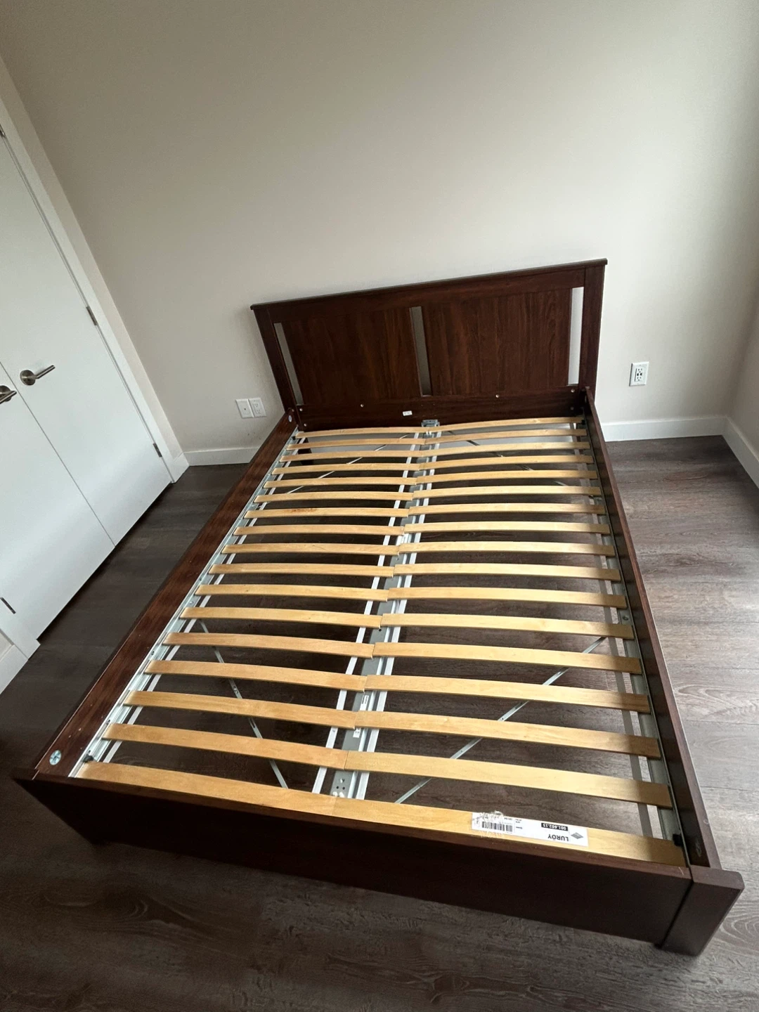 IKEA Queen bed frame brown colour