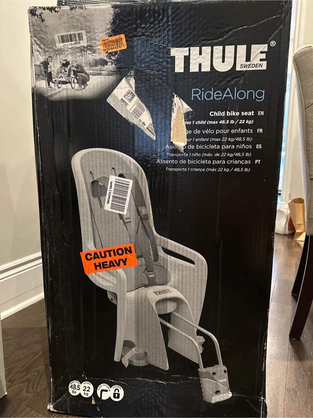 Thule RideAlong Child Bike Seat - Light Grey NEW