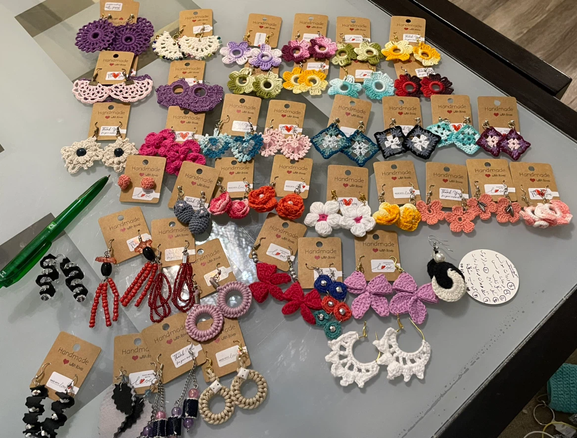 Handmade Crochet Earrings$250 for all