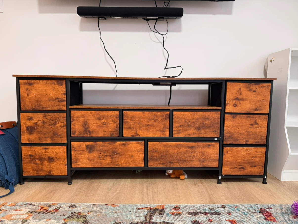 Tv table with 11 Drawers and Charging Station - photo 3