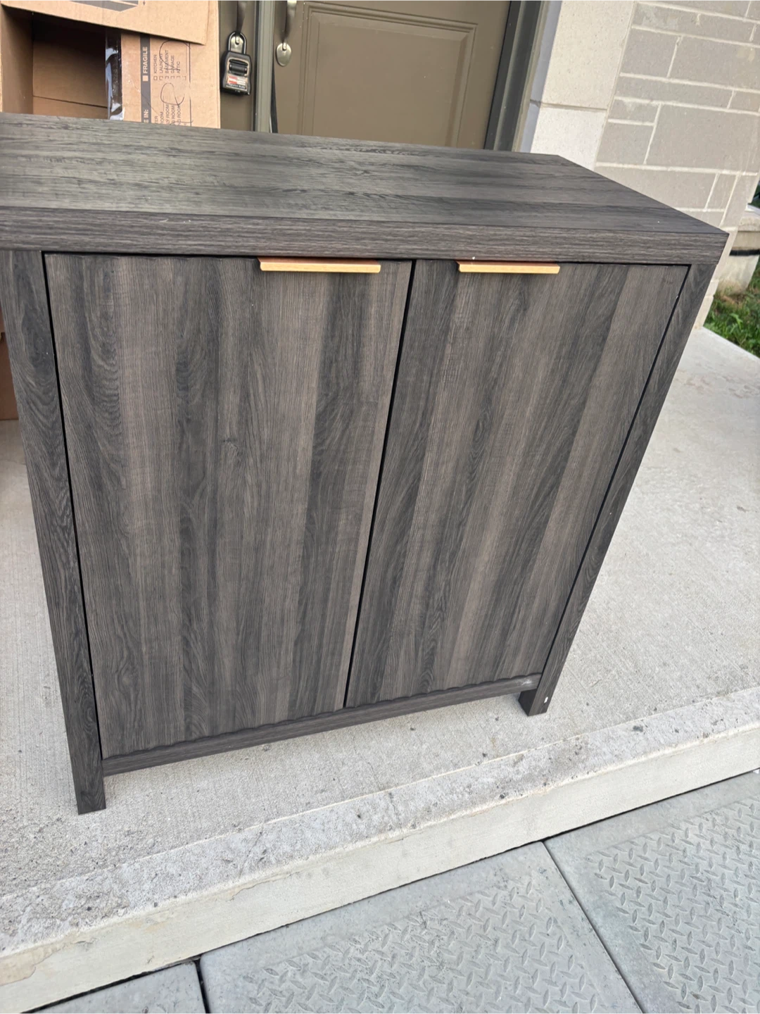 Dark Wood Cabinet with Double Doors - photo 2