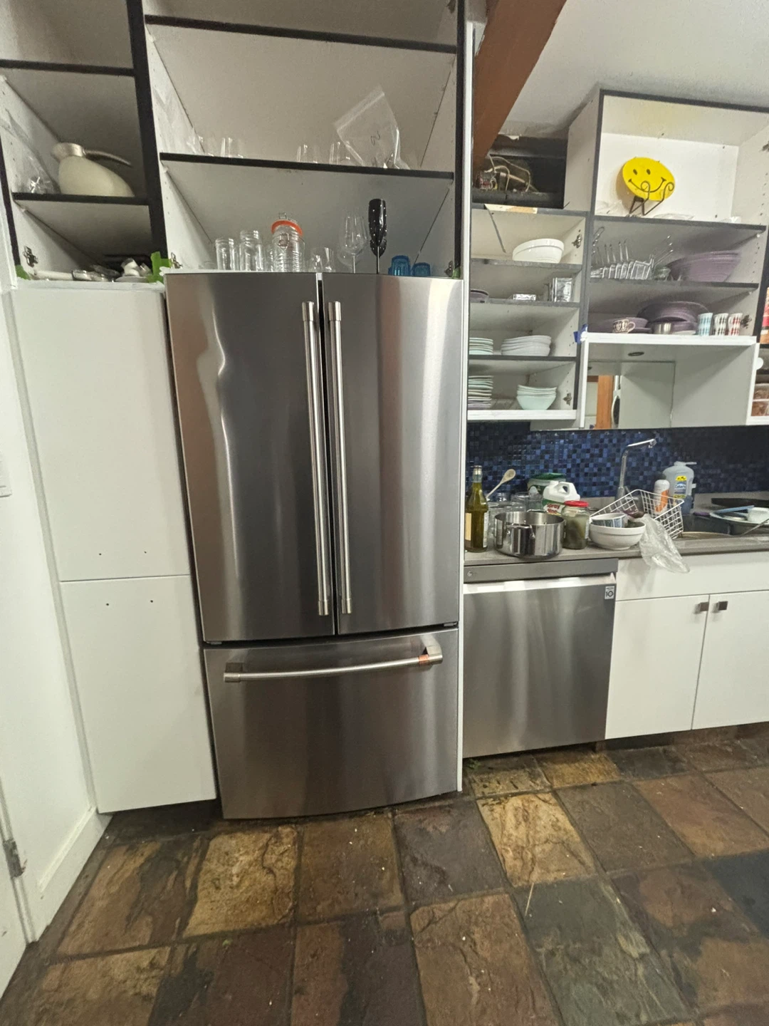 GE coffee Café refrigerator freezer with ice and filtered water