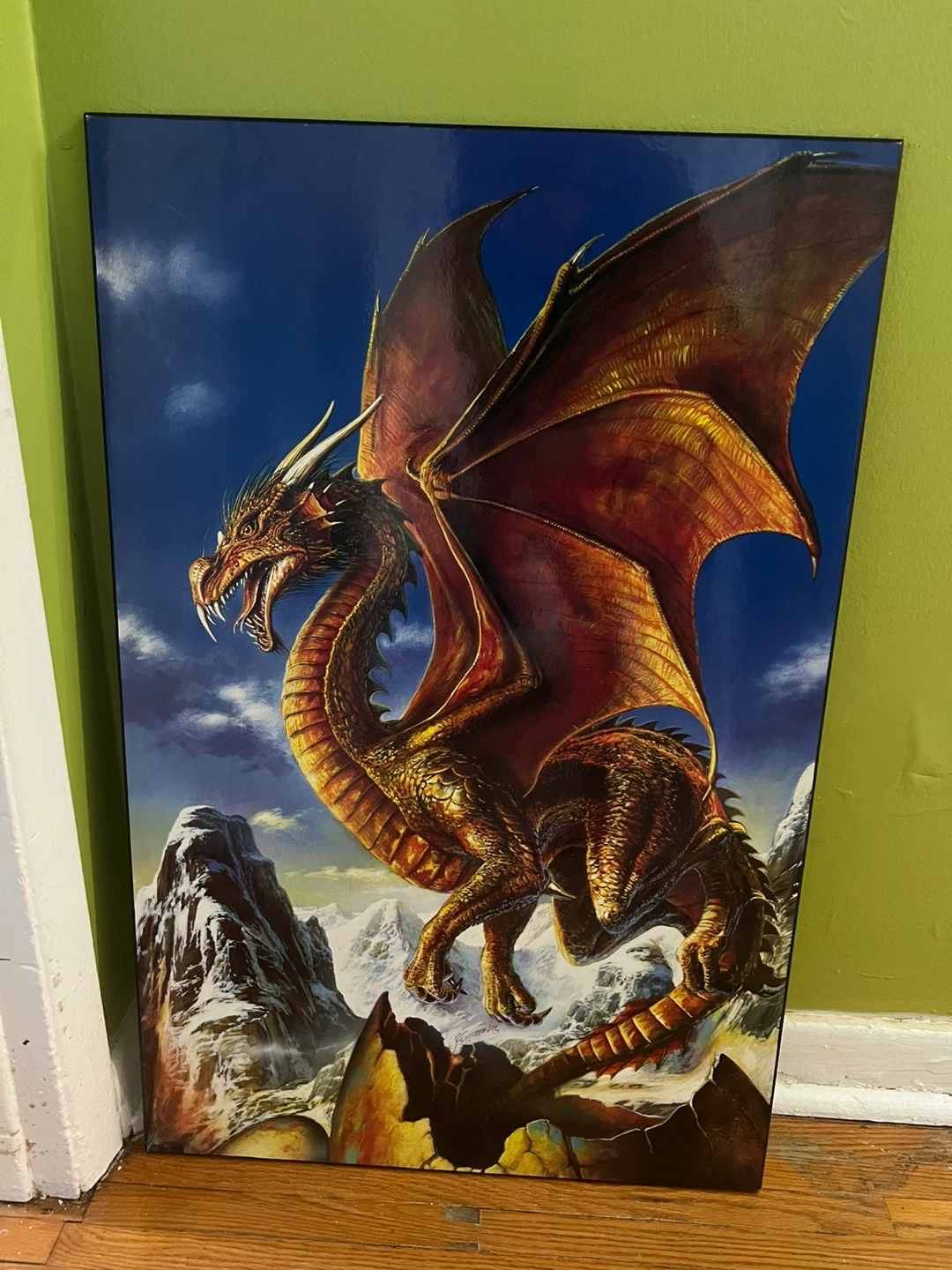 Merlin’s Dragon Acryilic Rare Unique Artwork