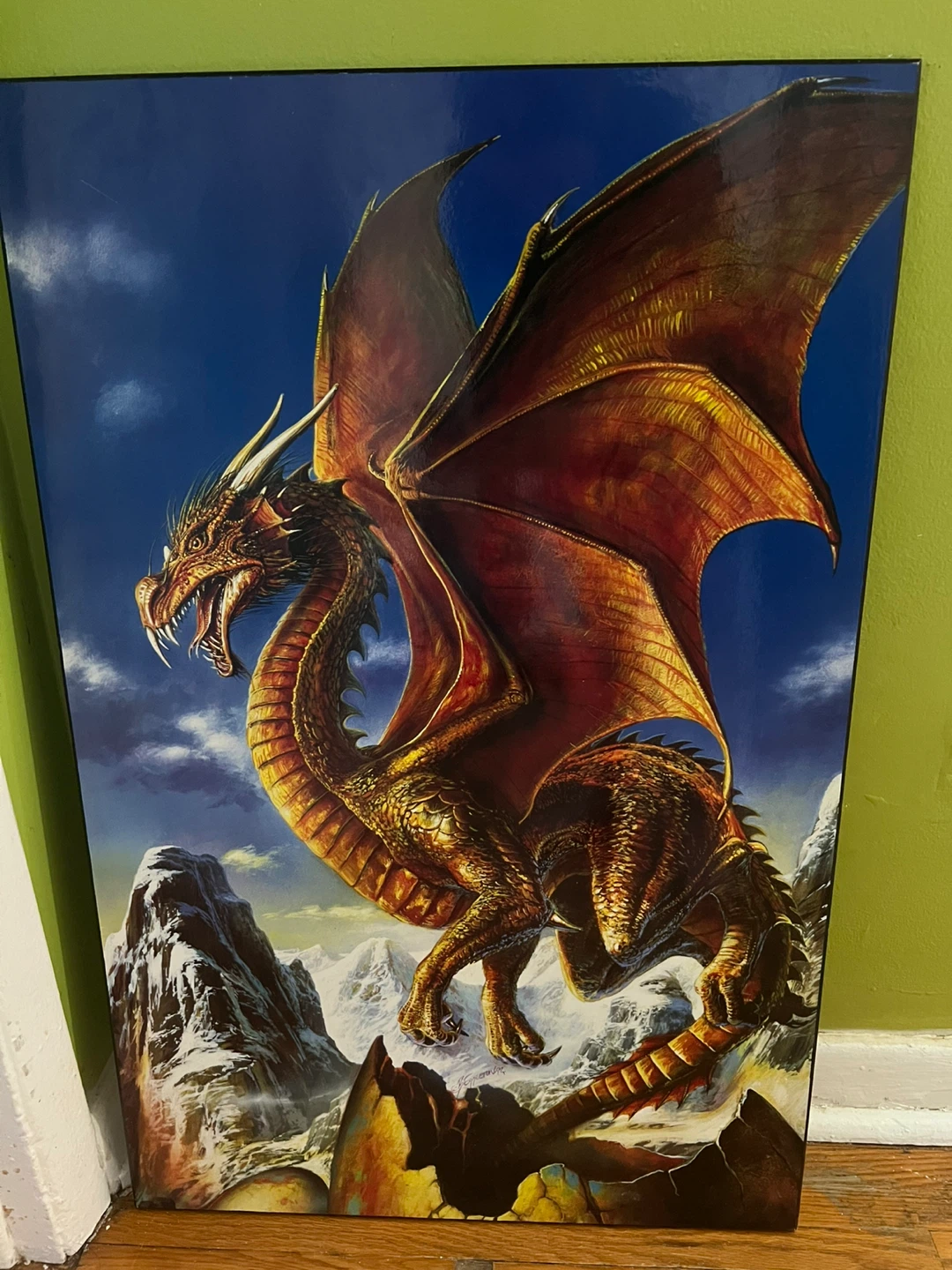 Merlin’s Dragon Acryilic Rare Unique Artwork - photo 2