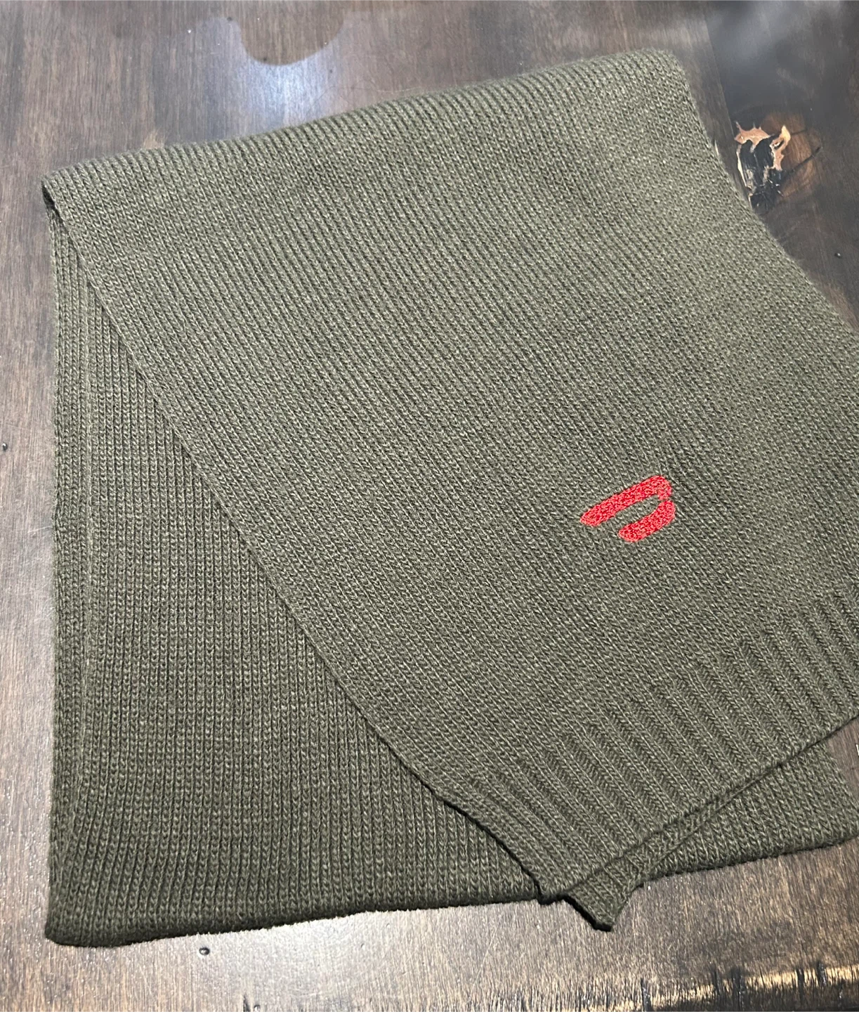 Diesel Acrylic Scarf - Olive Green - photo 2