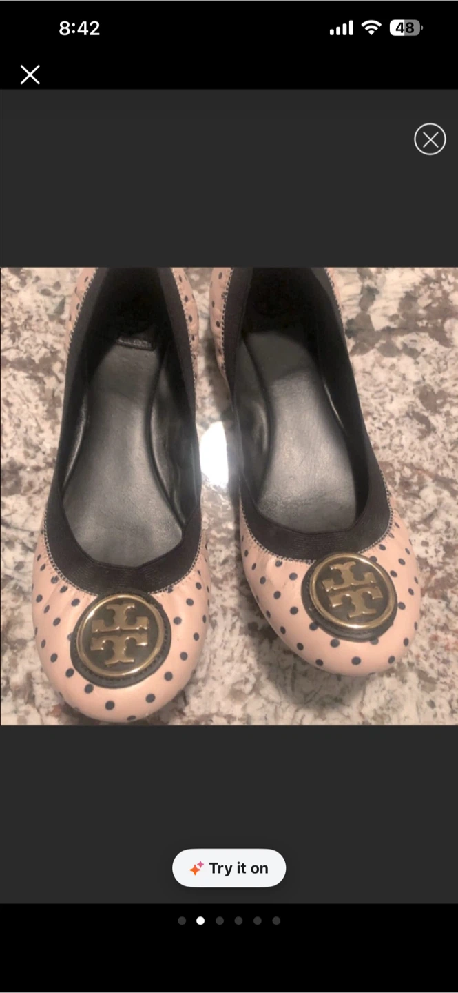 Tory Burch Pink Polka Dot Ballet Flats - photo 3