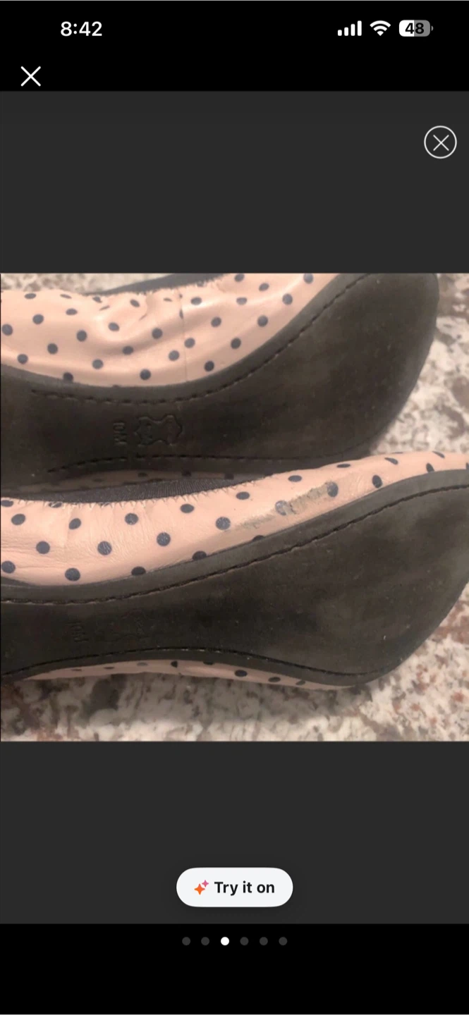 Tory Burch Pink Polka Dot Ballet Flats - photo 4