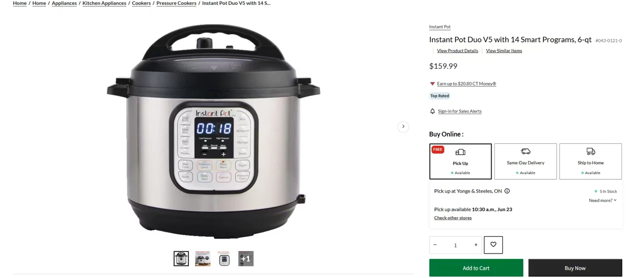 Instant Pot Duo V5 6-qt Pressure Cooker